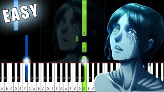 Call of Silence - Attack On Titan OST- EASY Piano Tutorial [animelovemen] screenshot 2