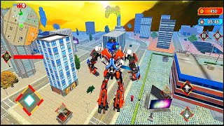 Grand Flying Robot Tornado Car Transform: Robot Transformation Game - Android Gameplay screenshot 3