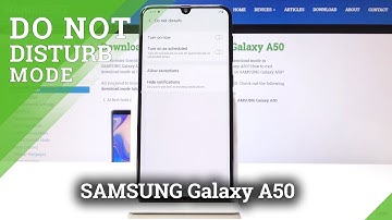 How to Activate Do Not Disturb Mode in SAMSUNG Galaxy A50 - Mute Sounds