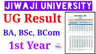 Jiwaji UG 1st Year Result Declare 2021 | UG BA, BSc, BCom Result | How To Check UG Result Online