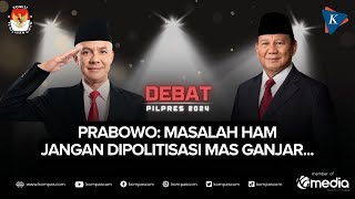 Prabowo Tunjuk Mahfud MD Saat Jawab Pertanyaan Ganjar soal Pelanggaran HAM