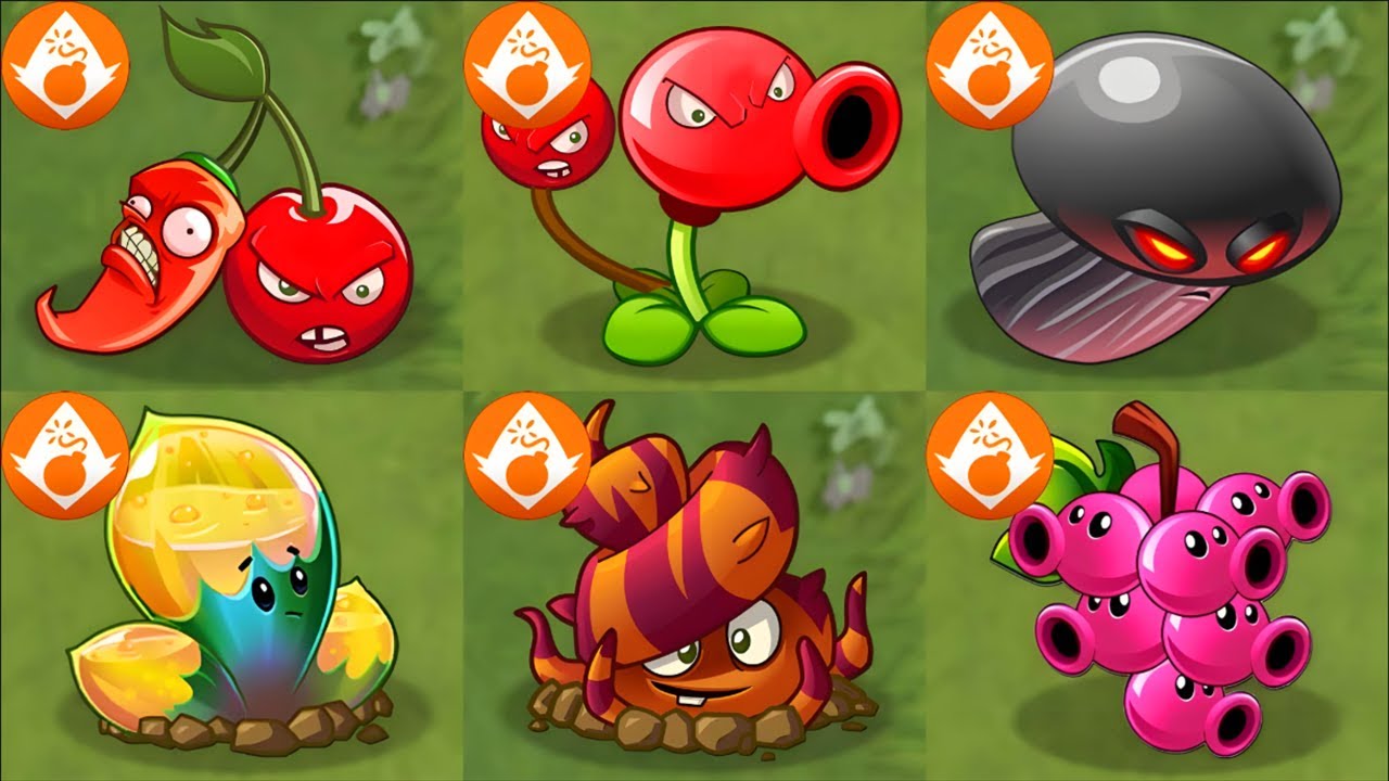 Plants vs. Zombies 2 Mod: All BOOM Plants Power-Up! vs All Final