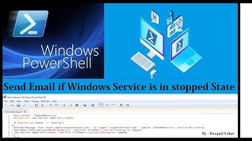 PowerShell Send email if windows service is not running