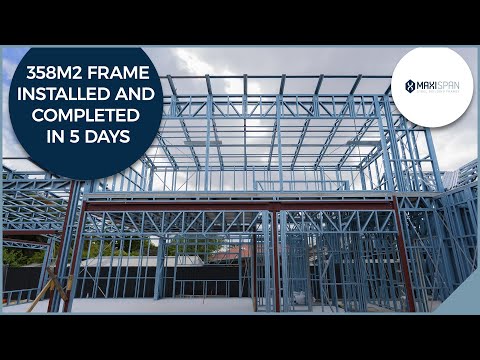 2 Story steel frame construction walkthrough