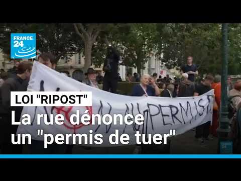 France : des manifestations contre la loi "Ripost" • FRANCE 24