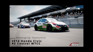 Forza Motorsport 7: 2014 #2 Castrol Honda Civic WTCC at Nürburgring Nordschleife Logitech G923