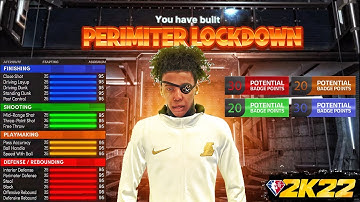 *NEW* BEST PERIMETER LOCKDOWN BUILD in NBA 2K22 + BEST BADGES!