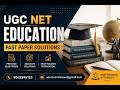 Crack UGC NET Education with Past Paper Solutions and Problem Solving Techniques #Education#NETExam