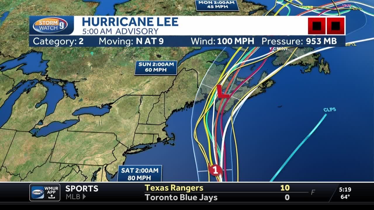 Hurricane Lee path update has it accelerating northward on Saturday