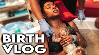 My Successful VBAC Unmedicated Natural Water Birth | Raw &amp; Emotional Labor and Delivery