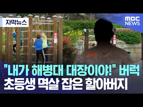 자막뉴스 내가 해병대 대장이야 버럭 초등생 멱살 잡은 할아버지 2023 05 24 MBC뉴스 