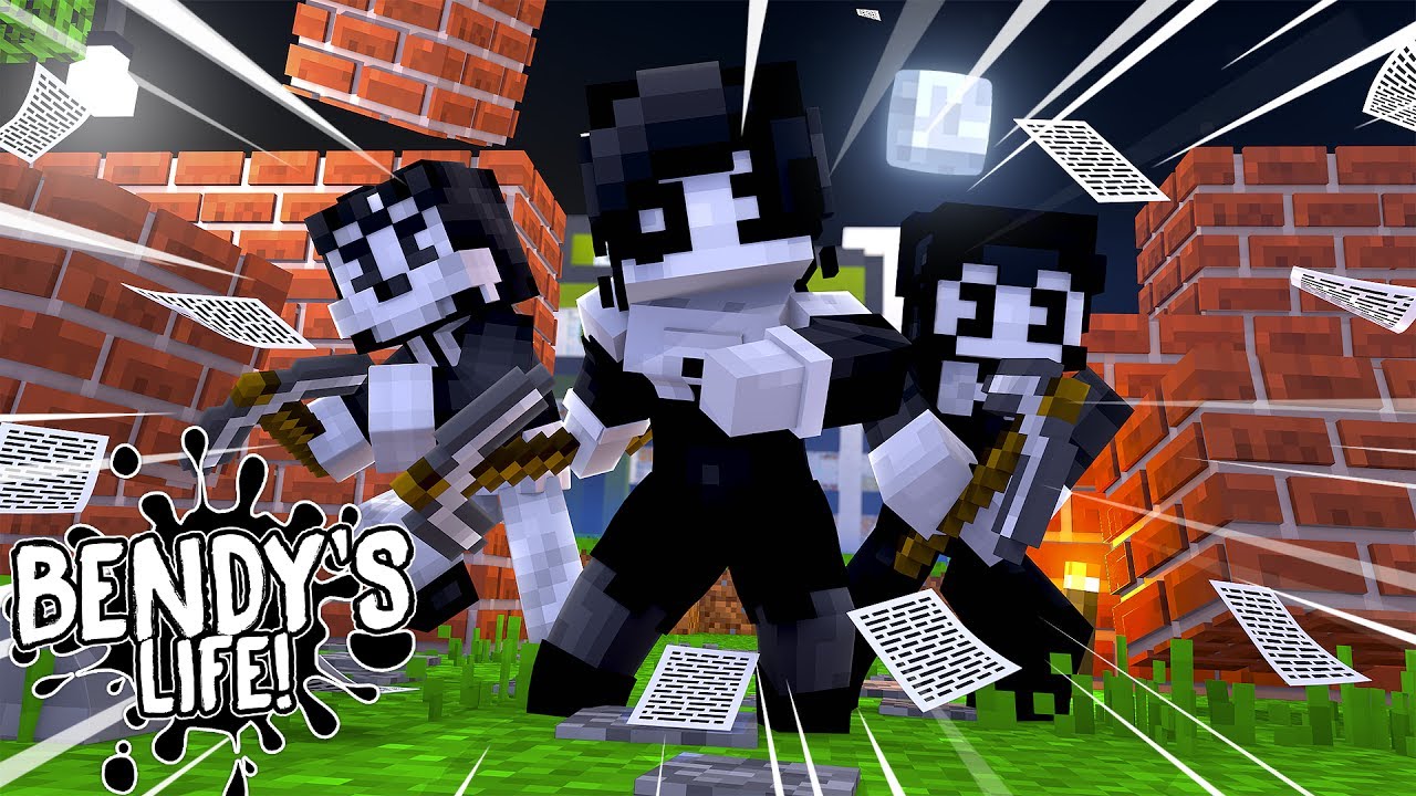 Minecraft BENDY'S LIFE - BORIS HELPS BENDY AND ALICE ANGEL ESCAPE THE PRISON!! Baby Leah