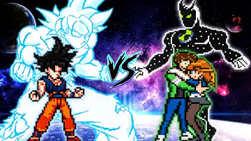 Manga Goku V3 (New) VS Ben 10 S3 V4 (all form) in Mugen