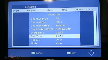 how to set recording the scheduled program by TV converter box