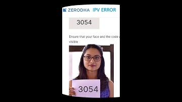Zerodha IPV Process Error 2023