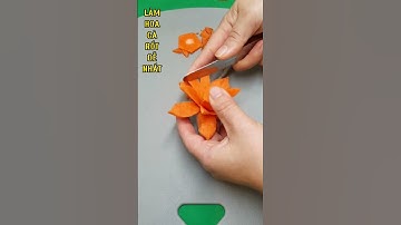 cách tỉa hoa hồng từ cà rốt #shorts