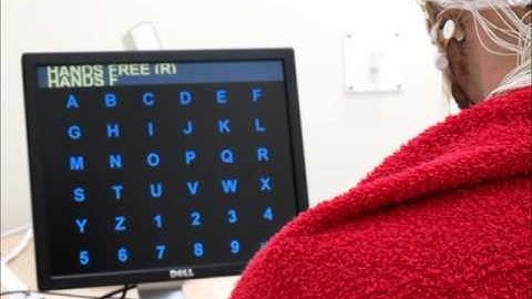 P300 BCI speller using brain waves to spell words