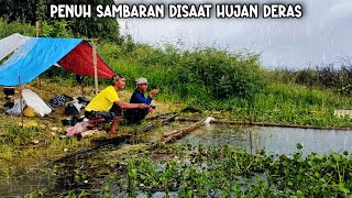 SPOT BARU‼️BANYAK SAMBARAN IKAN DI SAAT HUJAN ! MANCING CIRATA TERBARU | camp fishing cooking
