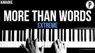 Extreme - More Than Words Karaoke Acoustic Piano Instrumental Cover Lyrics