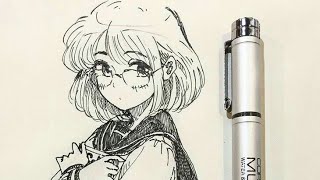 How to Draw anime | Anime girl drawing | Draw anime girl