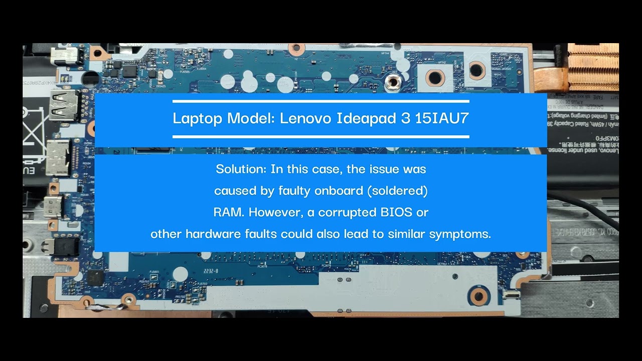 Lenovo Ideapad 3 15IAU7 ΝΜ-Ε341 Onboard ram disable - YouTube