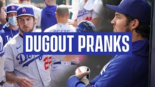 Trevor Bauer Pranks Dodgers' Dugout!!