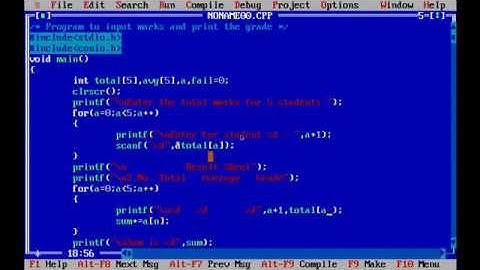 Sample Array Programs (C language) -2