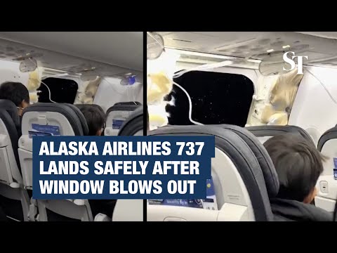 Passenger footage shows inside Alaska Airlines 737 after window blows out