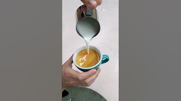 How to pour a simple latte art heart.