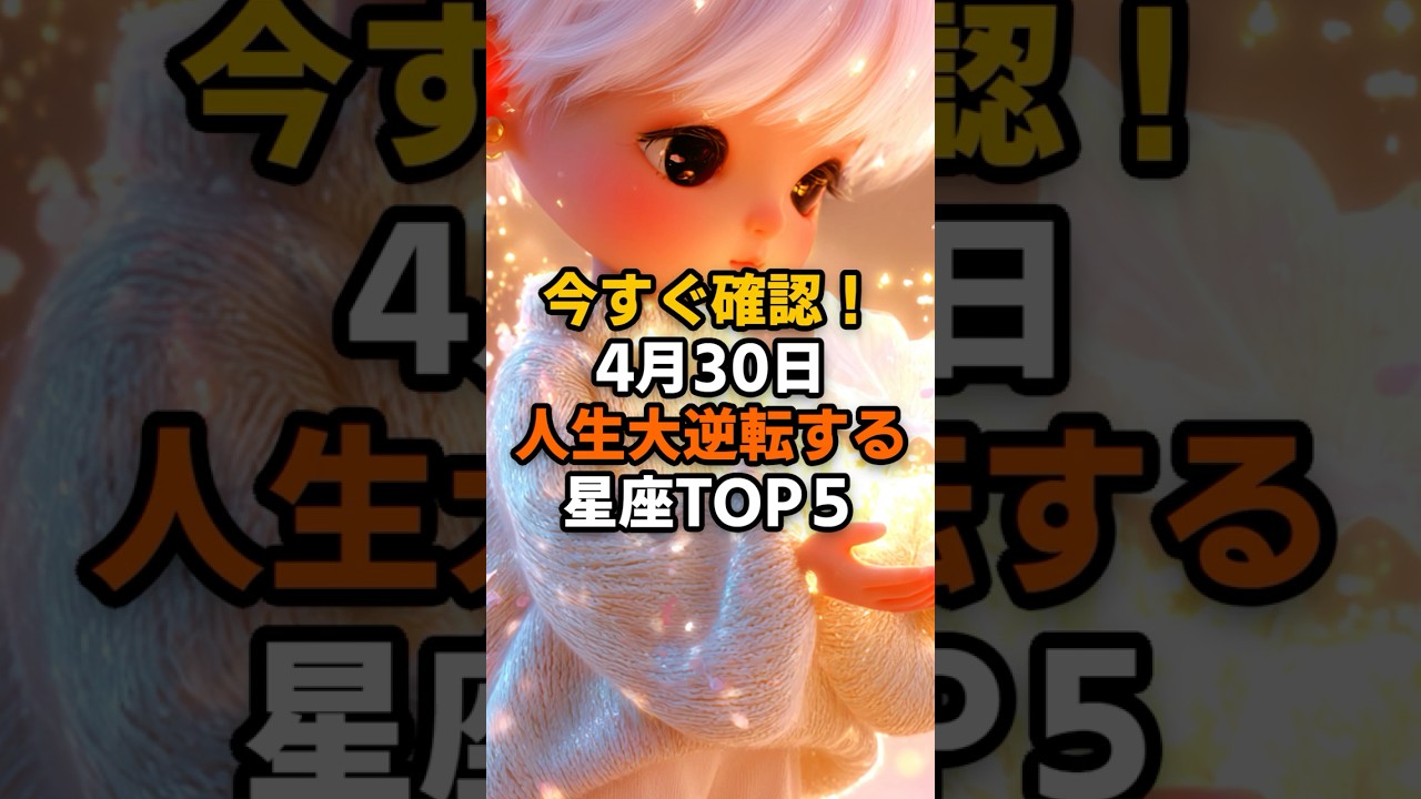 今すぐ確認！4月30日人生が大逆転する星座TOP５