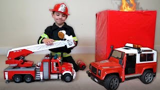 Fire Truck Toys For Kids Firefighter Pretend Play With Skits And Vehicles Jackjackplays