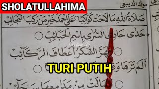 TURI PUTIH Versi SHOLATULLAHIMA| Belajar Sholawat Maulid Diba Barzanji Untuk Pemula