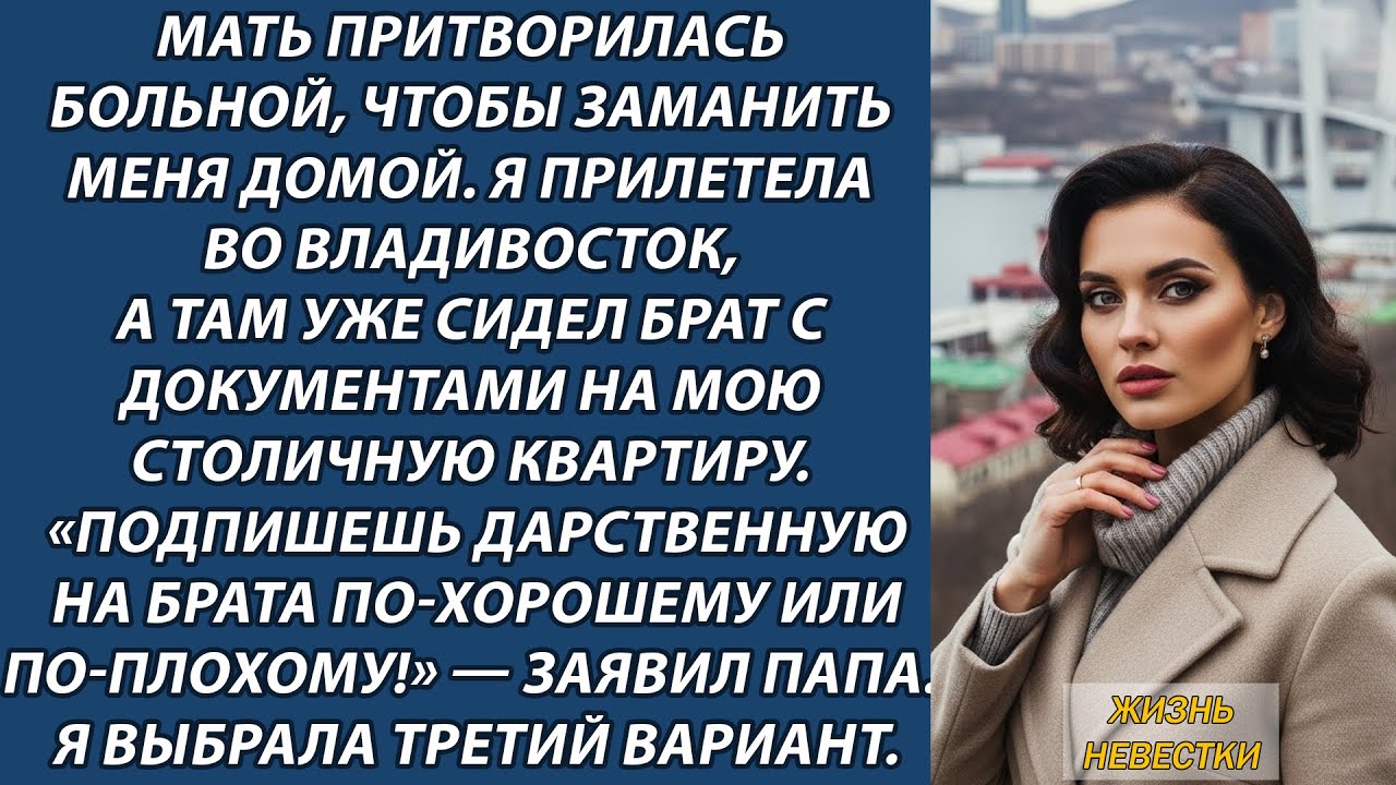 Мать притворилась больной, чтобы заманить меня домой  Я прилетела во Владивосток, а там