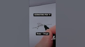 Signature for P | Paige | SbtellME Calligraphy and Handwriting #shorts
