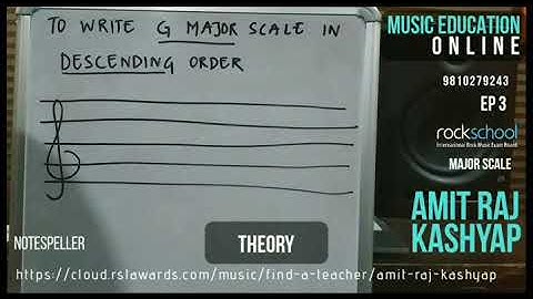 Music Theory : Writing G major scale in descending order