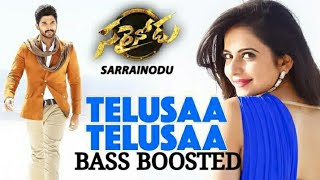 Telusaa Telusaa BASS BOOSTED [Clear]🔊 | Sarrainodu | AANDHRA BASS screenshot 4