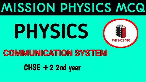 208#Communication system MCQ///MISSION PHYSICS MCQs #chse physics mcq #physics180