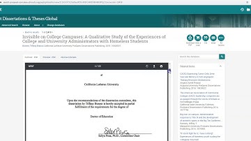 Using Proquest Dissertations and Theses