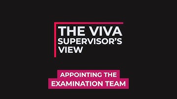 The Viva Supervisor