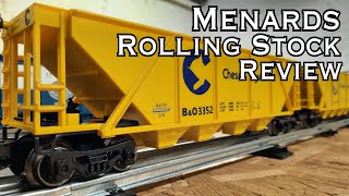Menards "O" Scale Rolling Stock Review (12 X Coal Hopper)
