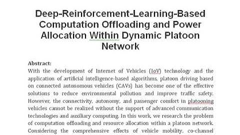 Deep Reinforcement Learning Based Computation Offloading and Power Allocation Within Dynamic Platoon
