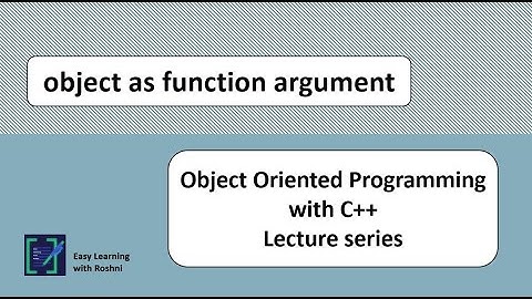 Object as function argument