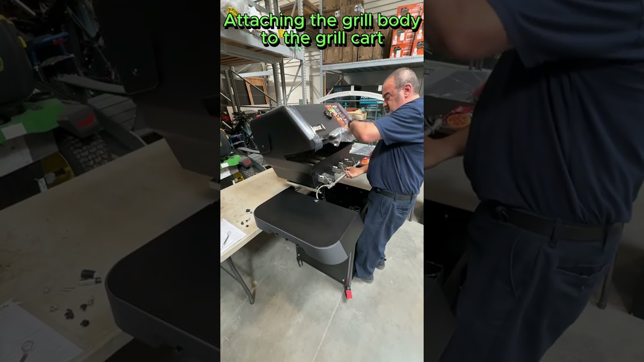 Weber Genesis E-335 Stealth edition step-by-step assembly video.