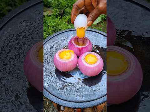 🧅 Onion Inside 🥚 Egg Stuffing Recipe 😋 #shorts