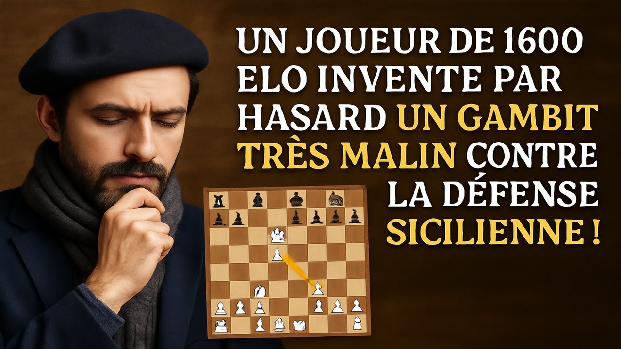 Un joueur de 1600 ELO invente par hasard un gambit TRÈS malin contre la défense sicilienne !