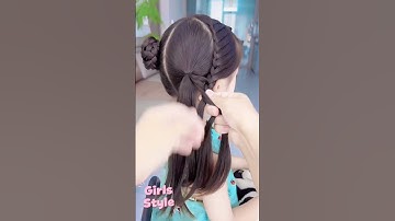 Easy simple quick hairstyle tutorial #hairstyle #viralvideo #trending #shorts #shortsfeed