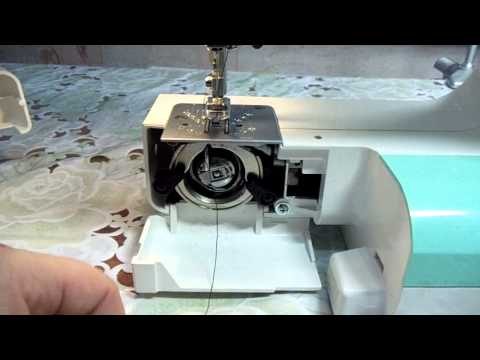 Как правильно заправить нитку в шпульку Швейная машинка JANOME 2055