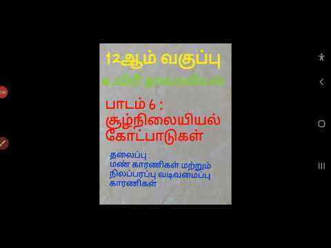 12th/Bio-Botany/ பாடம்-6/27/ மண் காரணிகள் மற்றும் நிலப்பரப்பு காரணிகள்