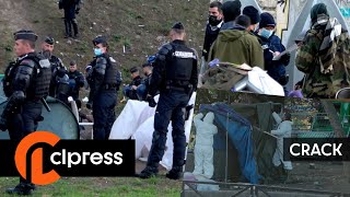 Crack : évacuation du square Forceval de la Porte de la Villette (5 octobre 2022, Paris) [4K]