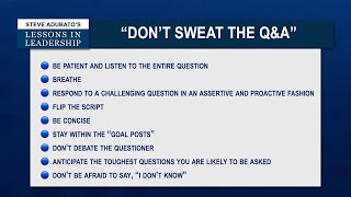 Dont Sweat the Q&A